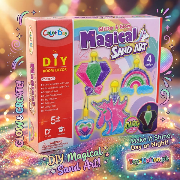 Diy Glitter & Glow Magical Sand Art Kit