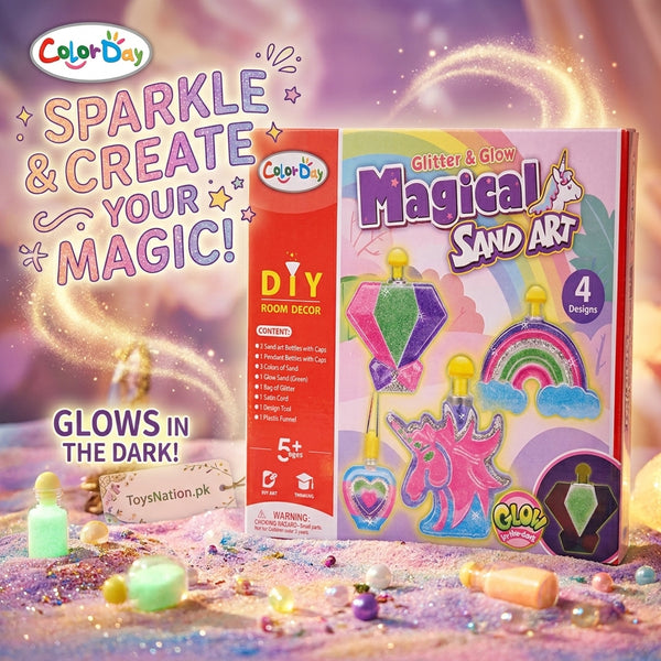 Diy Glitter & Glow Magical Sand Art Kit