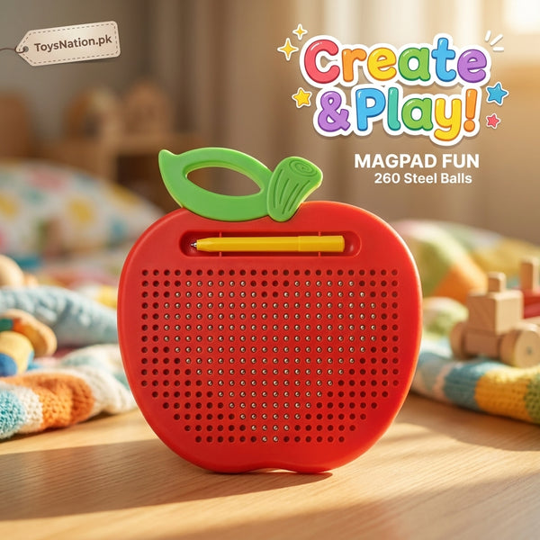 Magnetic Apple Drawing Board - Learning Board with 10 Pattern Cards for Kids