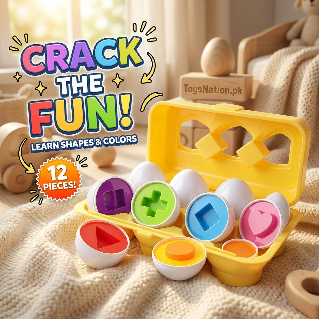 Educational Shape Matching Eggs – 6 Shapes Learning Set for Toddlers Secondary image