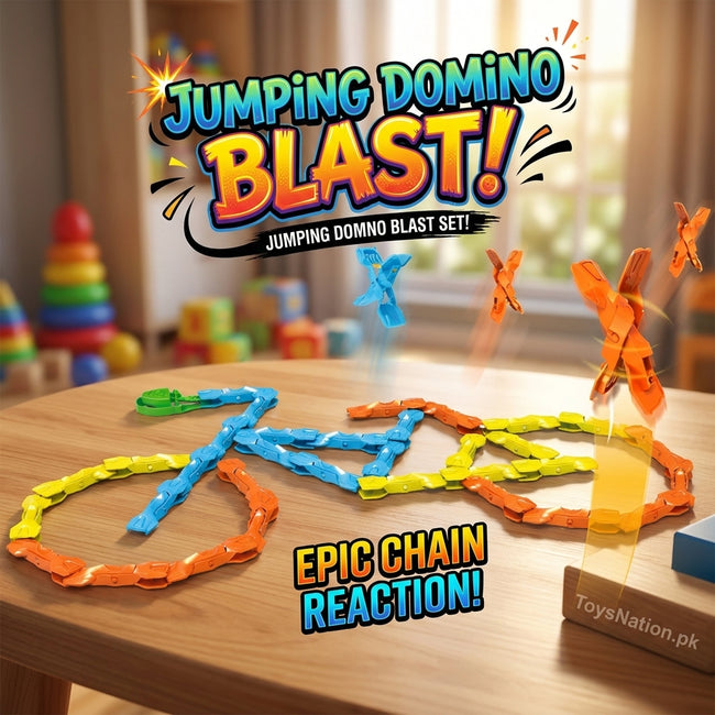 Jumping Domino Blast Set – 36 Pcs | Chain Reaction Building Toy for Kids Main Image