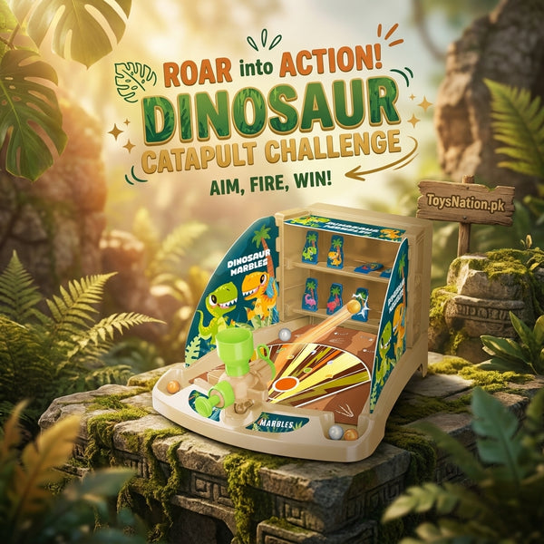 Dinosaur Catapult Ball – Marble Shooting Tabletop Game for Kids