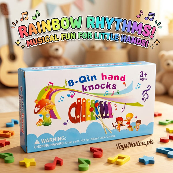 Rainbow Rhythms 8-Key Kids Xylophone – Musical Instrument Toy for Toddlers
