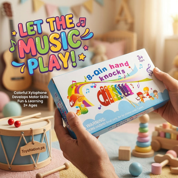 Rainbow Rhythms 8-Key Kids Xylophone – Musical Instrument Toy for Toddlers
