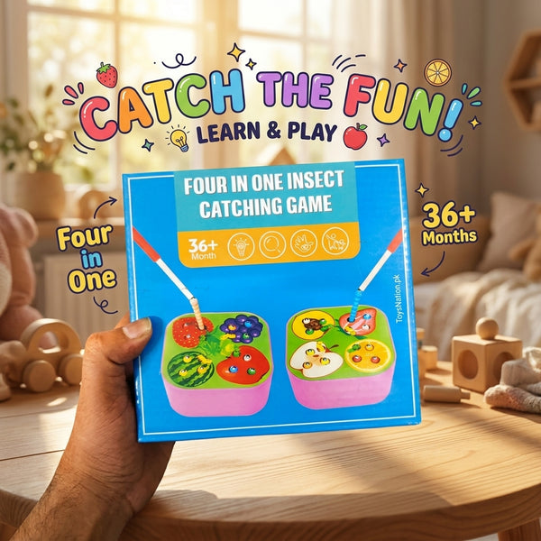 4-in-1 Magnetic Bug Catching Game – Grow & Learn Activity Toy for Toddlers