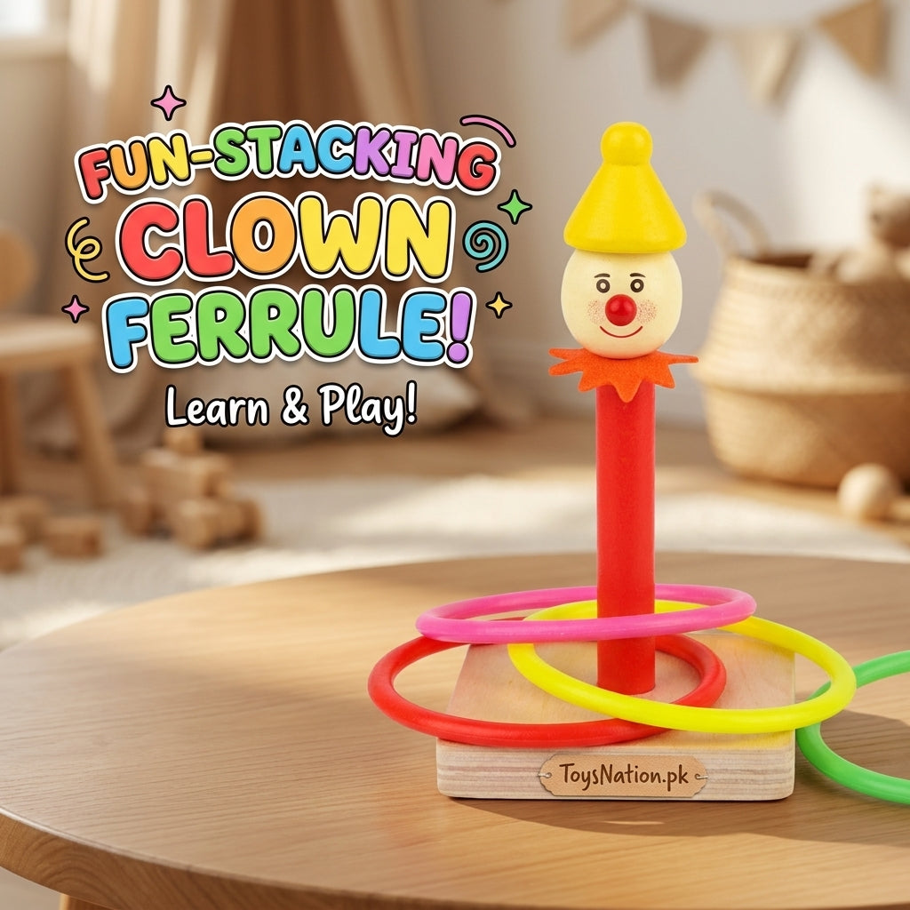 Clown Ring Toss Stacking Game – Fun Learning Toy for Toddlers Secondary image