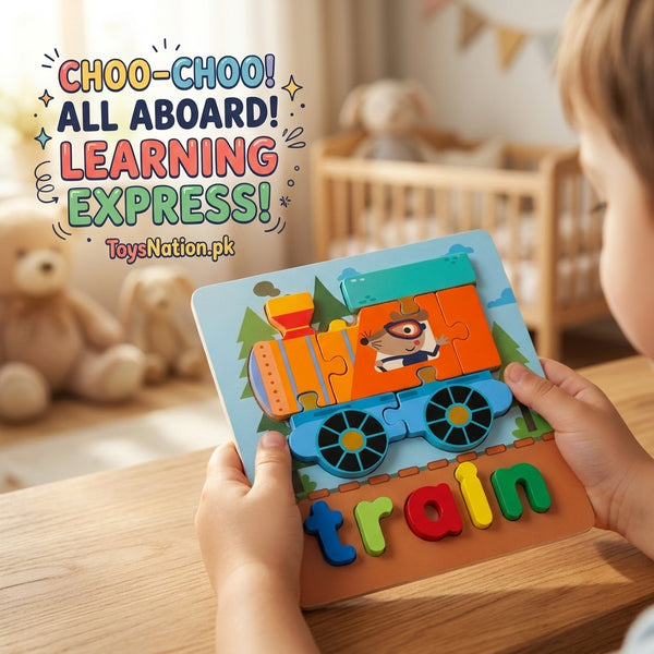 Wooden Puzzle Board – Slide & Learn Fun Puzzle Adventure - PACK OF 1