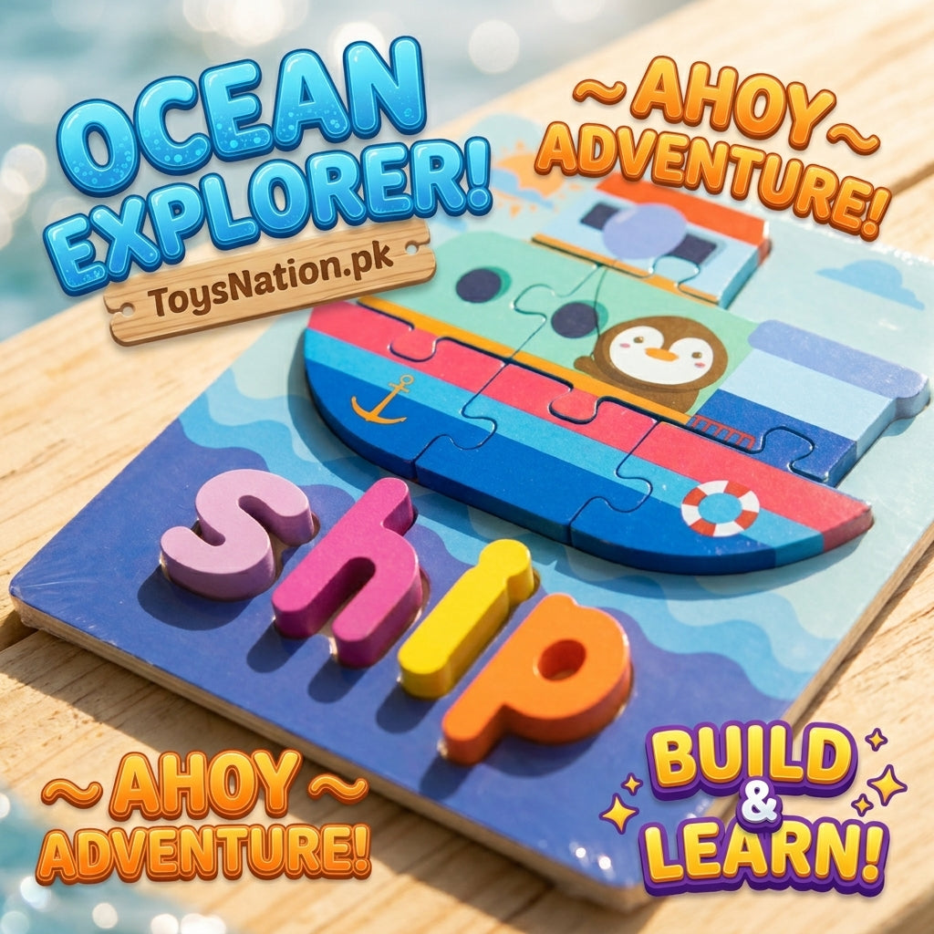 Wooden Puzzle Board – Slide & Learn Fun Puzzle Adventure - PACK OF 1