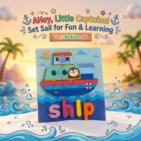 Wooden Puzzle Board – Slide & Learn Fun Puzzle Adventure - PACK OF 1