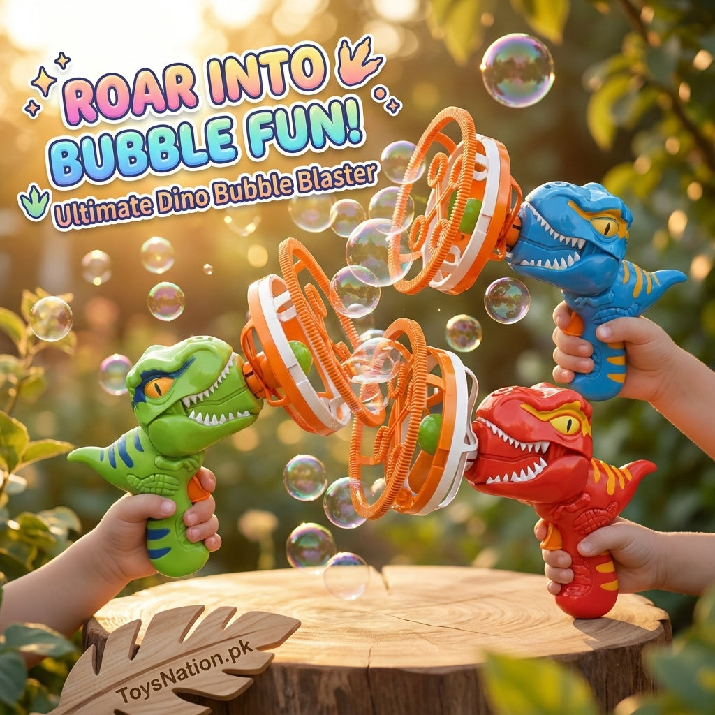 Dinosaur Bubble Blaster Gun for Kids