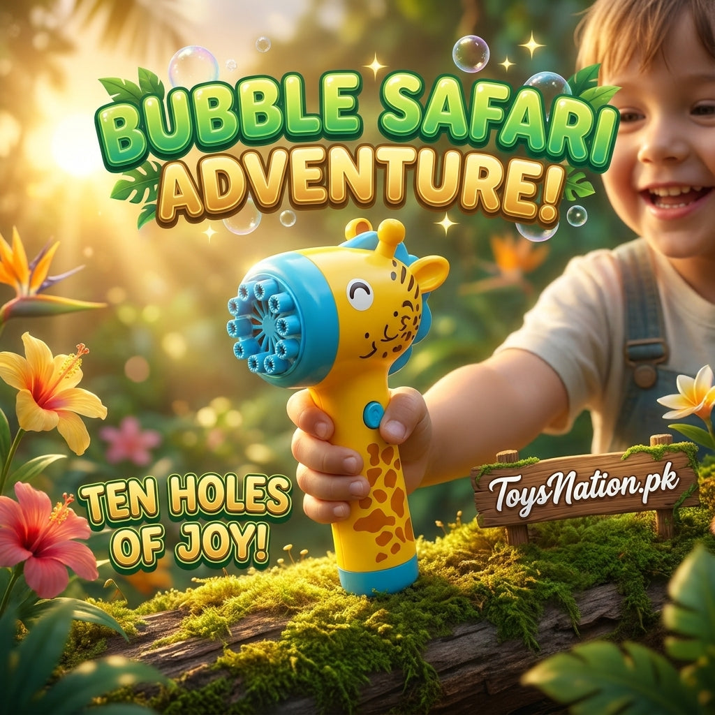 Bubble Blast Giraffe Bubble Gun – 10-Hole Automatic Bubble Maker with Lights & Sounds for Kids Secondary image