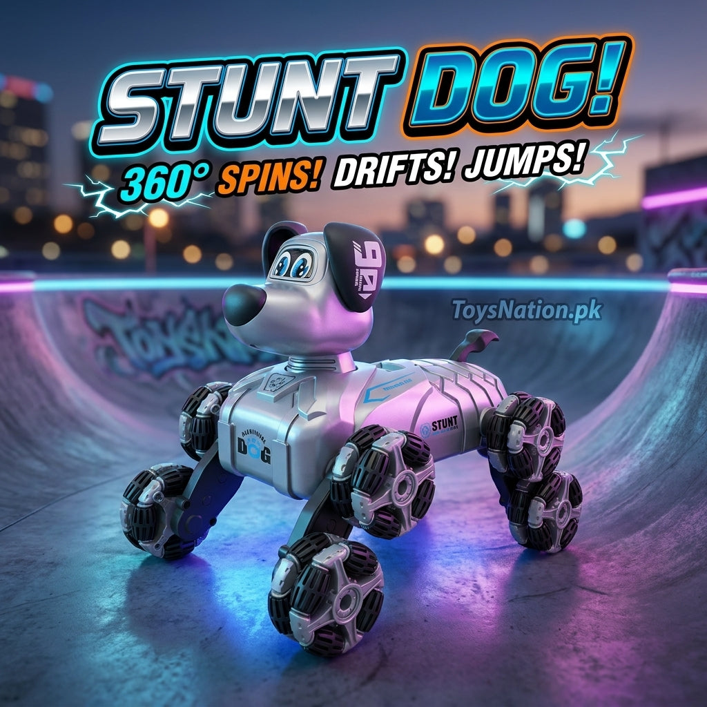 Ultimate Stunt Dog RC Robot Toy – Spin, Flip & Race | Remote Control Robot Dog for Kids