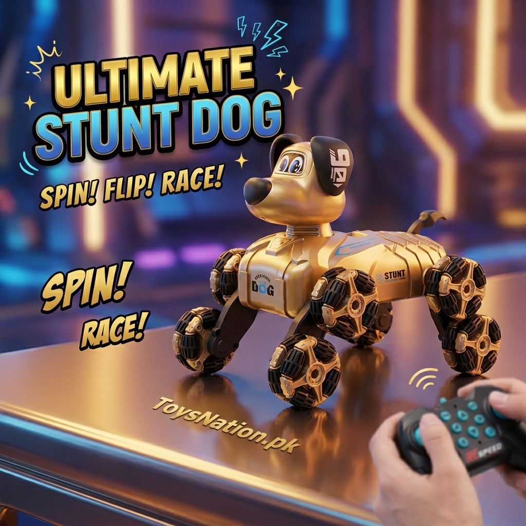 Ultimate Stunt Dog RC Robot Toy – Spin, Flip & Race | Remote Control Robot Dog for Kids Main image