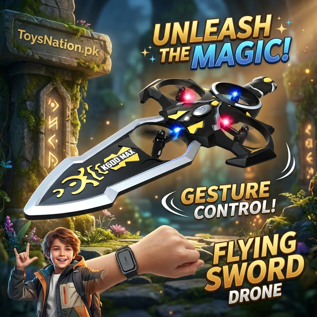 K600 Max Flying Sword Drone with Watch Controller – RC Quadcopter with LED Lights for Kids Secondary image