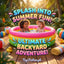 3-Ring Inflatable Kids Swimming Pool | Rainbow Splash Pool for Toddlers & Children