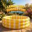 Yellow Stripe 3-Ring Inflatable Kids Pool | Lemon Zest Splash Pool for Toddlers & Children