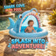 Shark Cove Inflatable Baby Pool | Shark Mouth Canopy Splash Pool for Babies & Toddlers