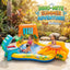 Dino-Mite Inflatable Water Park Play Center | Giant T-Rex Sprinkler, Volcano Slide & Splash Pool for Kids