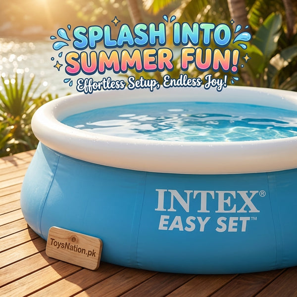Easy Set Inflatable Round Pool | Quick Setup Outdoor Swimming Pool for Kids & Family