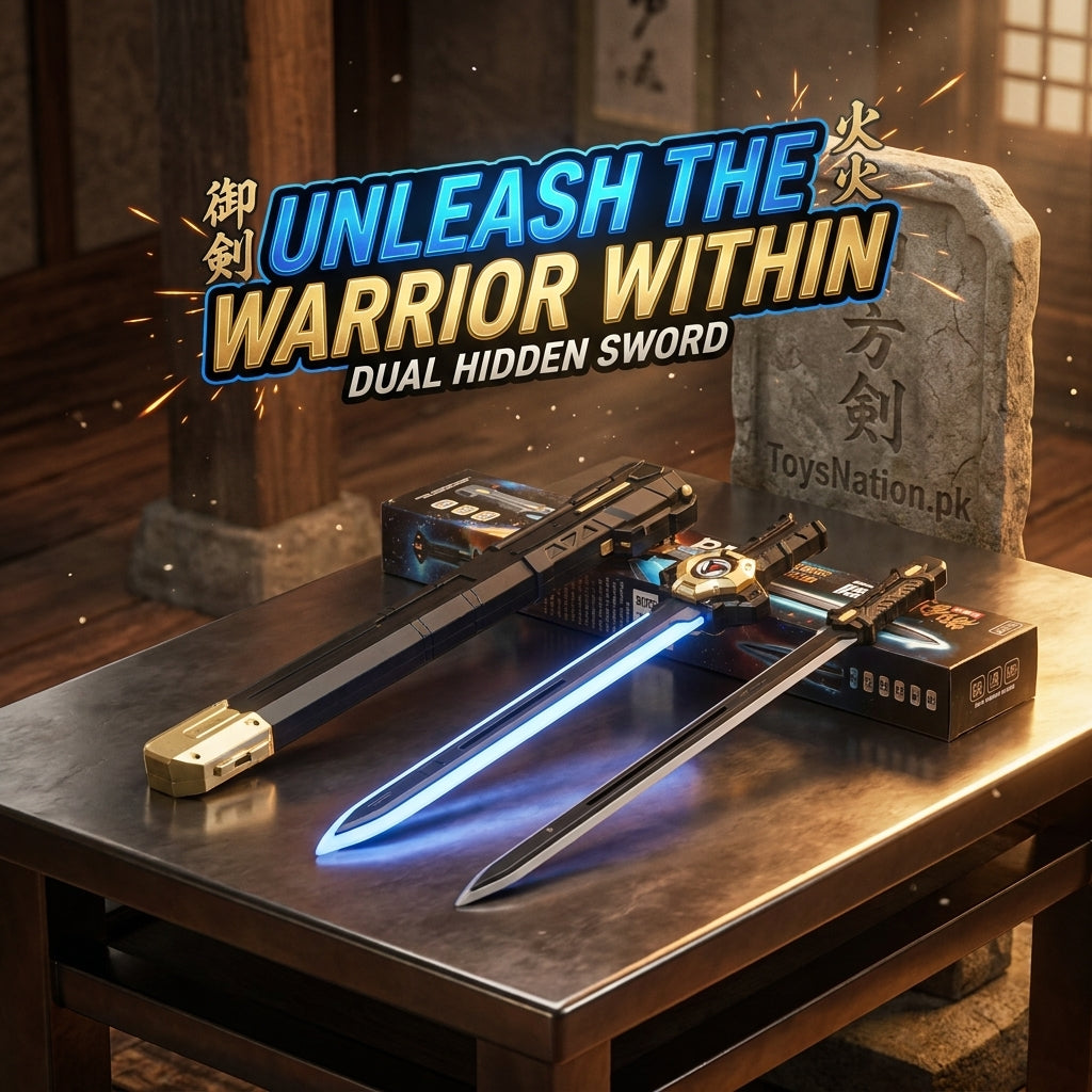 Unleash the Power Dual Blade Action Toy Sword Set | 2-in-1 Retractable Fantasy Battle Swords for Boys 5+ Secondary image