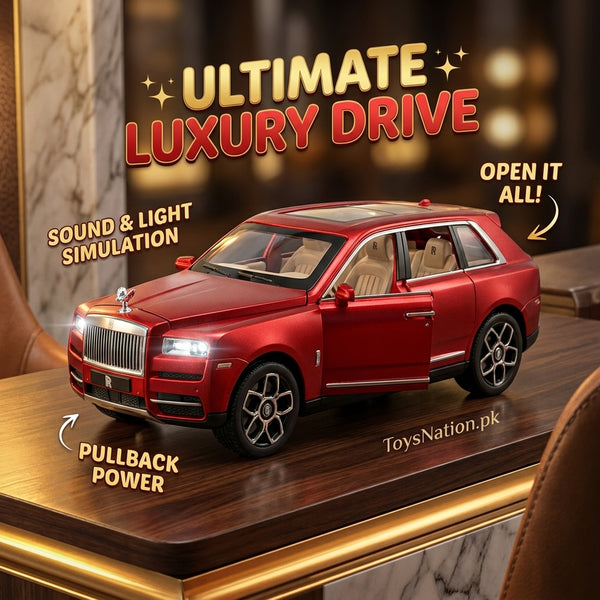 1:24 Scale Rolls-Royce Cullinan Diecast Model Car – Lights, Sound & Pullbac