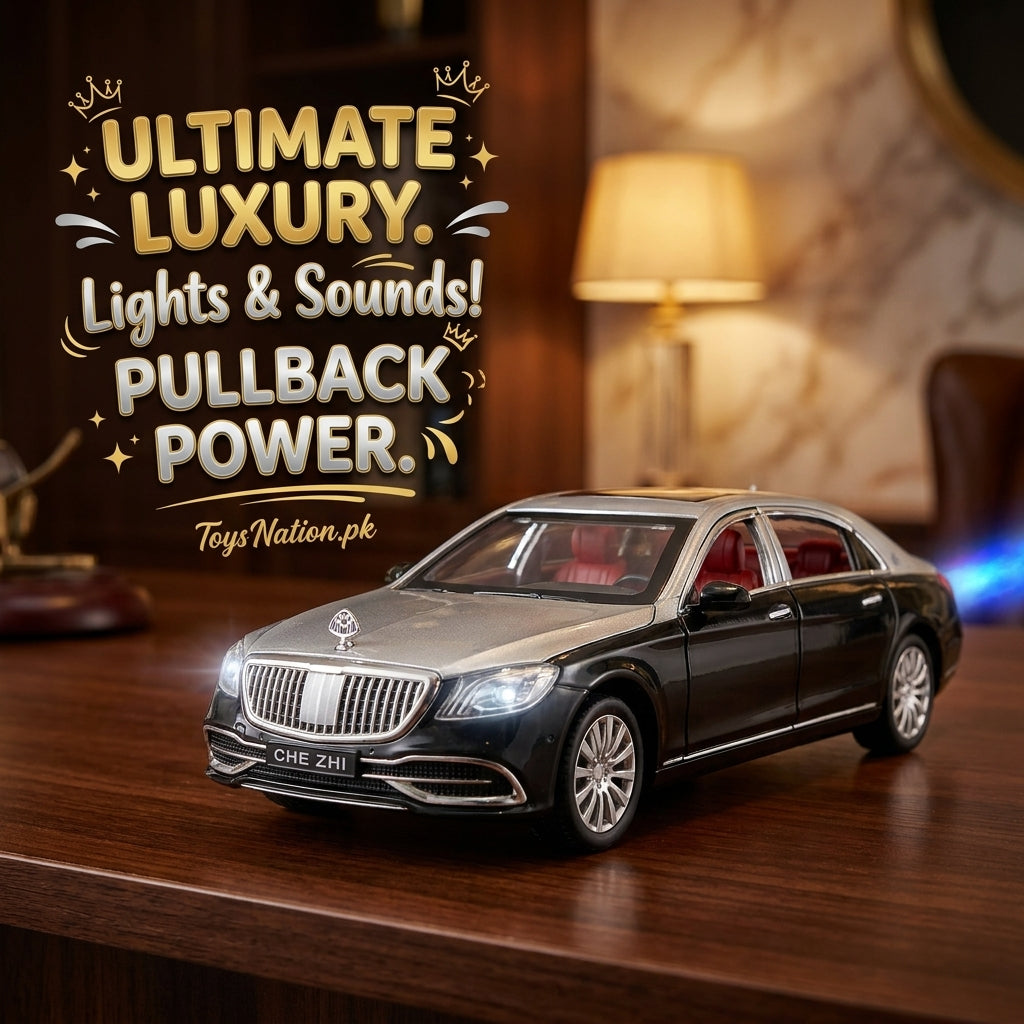 Mercedes-Maybach S-Class 1:24 Diecast Luxury Sedan – Premium Collector's Model Car | Gloss Black Secondary image