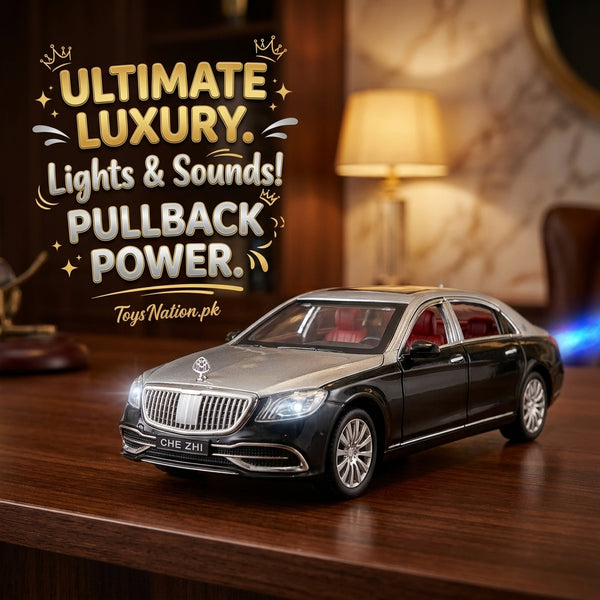 Mercedes-Maybach S-Class 1:24 Diecast Luxury Sedan – Premium Collector's Model Car | Gloss Black