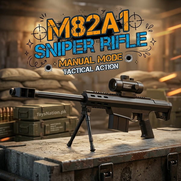 Barrett Sniper Gel Blaster Toy Gun – Manual Precision Shooter with Scope & Bipod