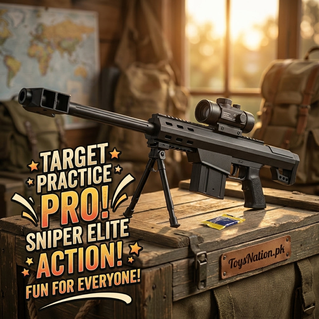 Barrett Sniper Gel Blaster Toy Gun – Manual Precision Shooter with Scope & Bipod Secondary image