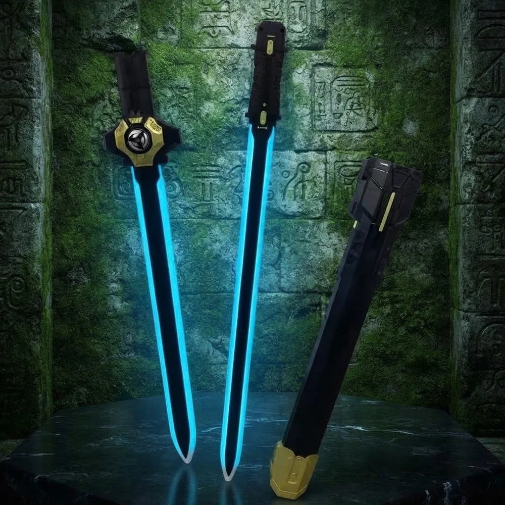 Rechargeable Dual Hidden Laser Sword With Smoke
