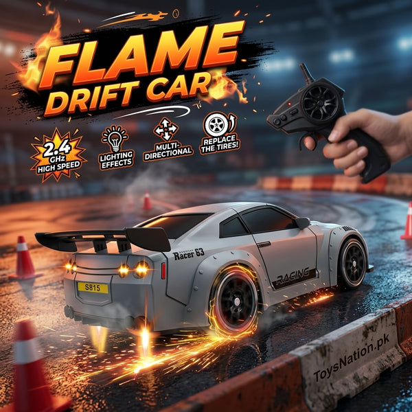 2.4GHz Remote Control Drift Car with Lighting Effects & Replaceable Tyres