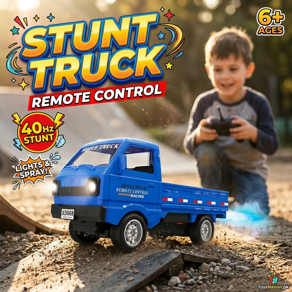 Remote Control Mini Pickup Truck with LED Lights & Mist Spray for Kids Secondary image