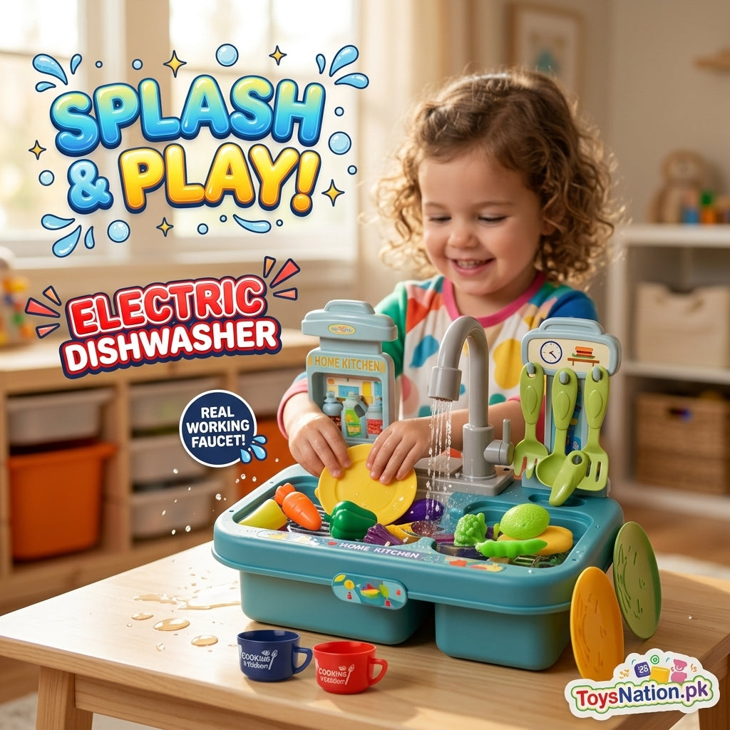Kids’ Electric Kitchen Sink Playset