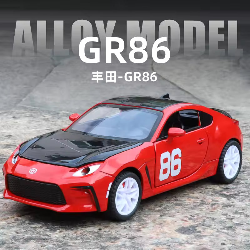 1:24 Scale Toyota GR86 Die-Cast Model - Alloy Sports Car with Opening Doors