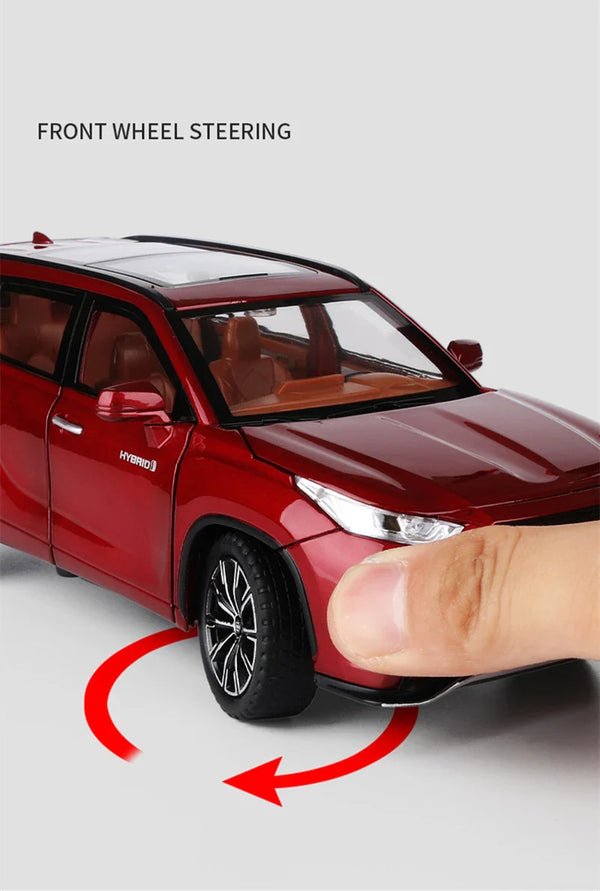1:24 Scale Toyota Crown Kluger Die-Cast Model - SUV Alloy with Light & Sound