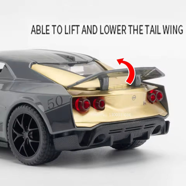 1:32 Scale Nissan GT-R50 Die-Cast Model - Alloy Sports Car with Lights & Sound