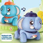Musical Crawling Elephant Toy - Interactive with Lights & Sound