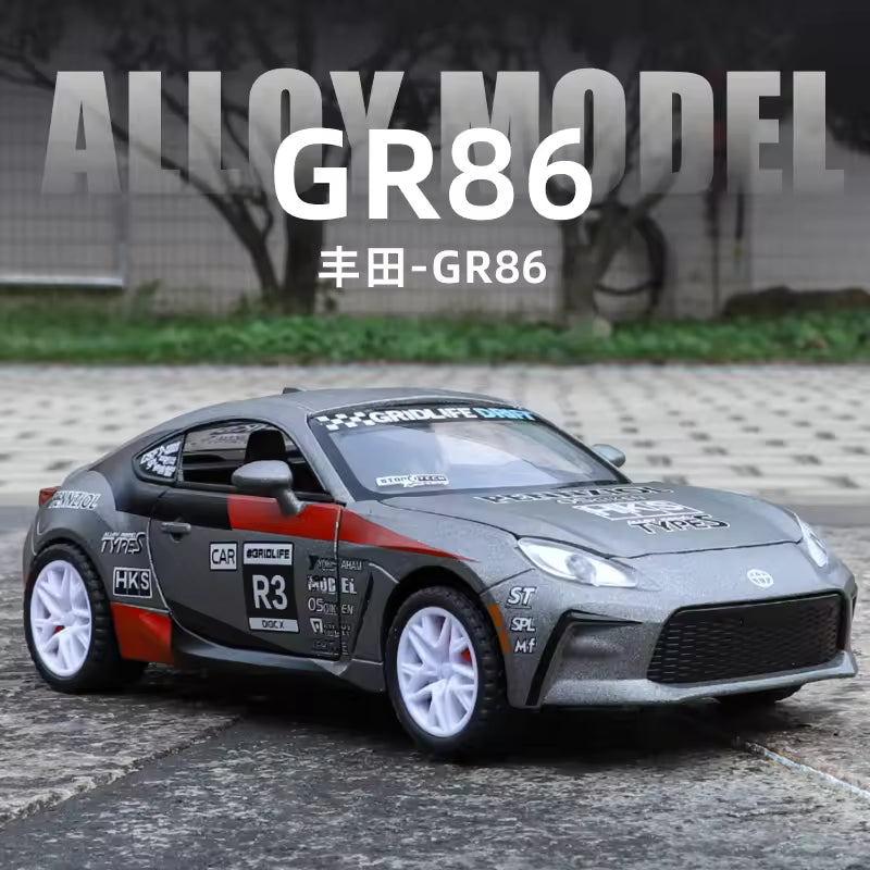 1:24 Scale Toyota GR86 Die-Cast Model - Alloy Sports Car with Opening Doors