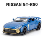 1:32 Scale Nissan GT-R50 Die-Cast Model - Alloy Sports Car with Lights & Sound