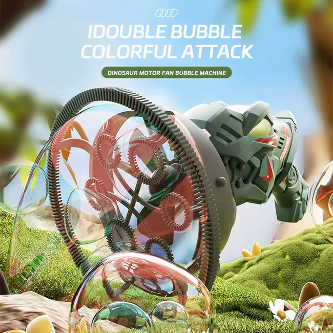2 in 1 Dinosaur Large Bubbles Gun Hover Image
