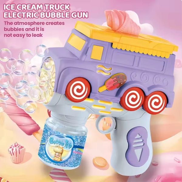 Ice Cream Bubble Gun for Kids - Automatic Bubble Blower Toy