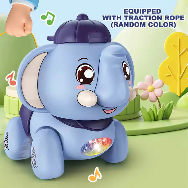 Musical Crawling Elephant Toy - Interactive with Lights & Sound Hover Image