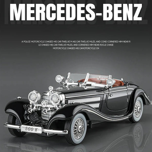 1:24 Scale Mercedes-Benz 500K Die-Cast Model - Classic Alloy with Light & Sound