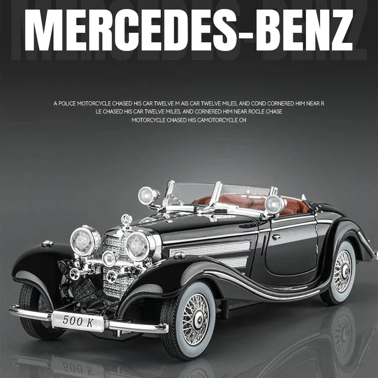 1:24 Scale Mercedes-Benz 500K Die-Cast Model - Classic Alloy with Light & Sound Main image