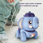 Musical Crawling Elephant Toy - Interactive with Lights & Sound
