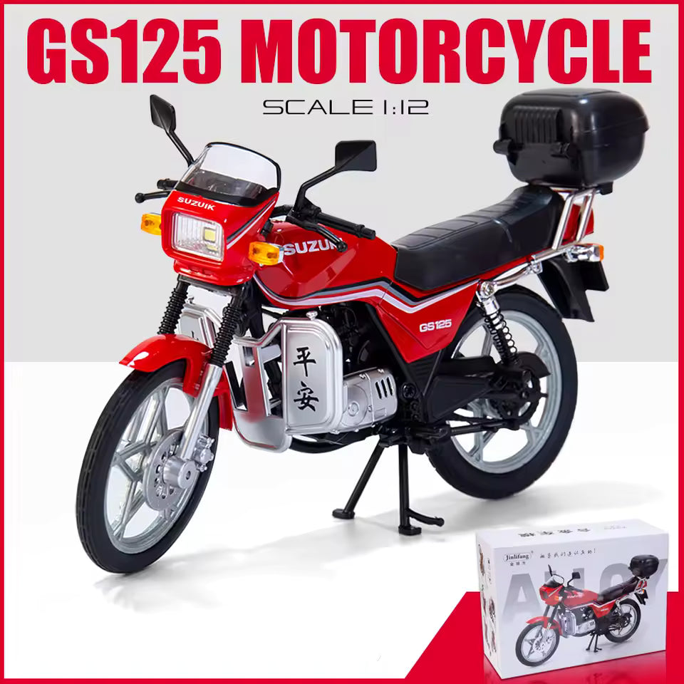 1:12 Suzuki GS125 Motorcycle Model - Diecast Metal Bike Collectible