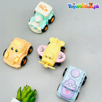 Friction Mini Cars - Kids Pull-Back Toy Vehicles 4-Pack