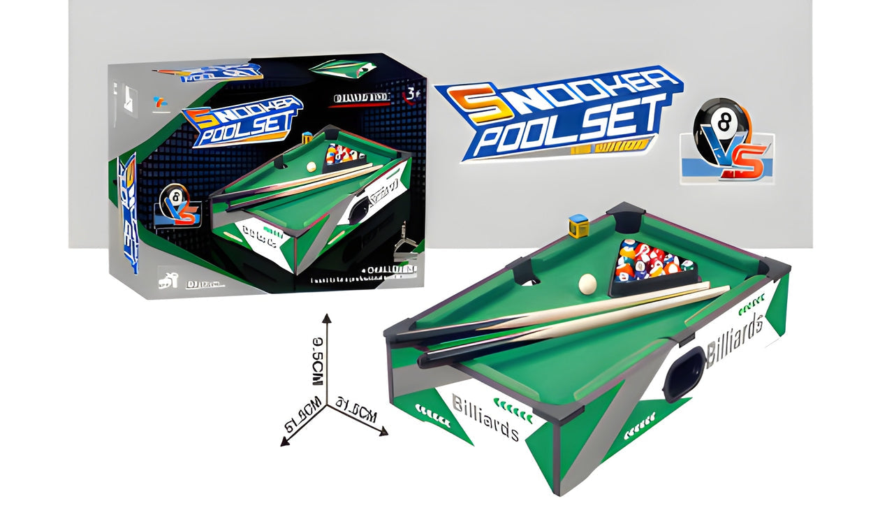 Mini Billiards Table - Tabletop Pool Game for Kids & Adults