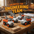 4-piece Engineering Construction Truck Set – Diecast Mini Fleet