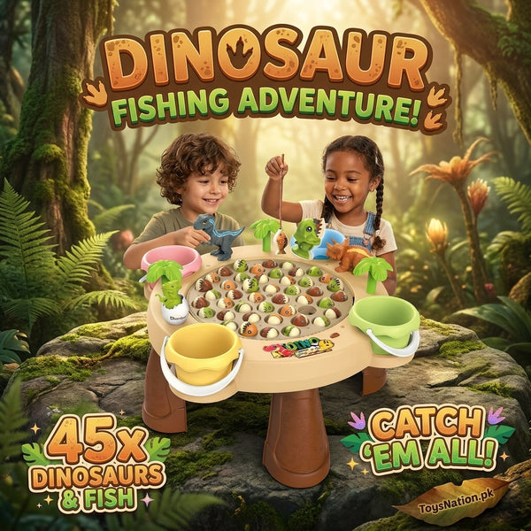 🦖 Dino Electric Fishing Game Table 🎣